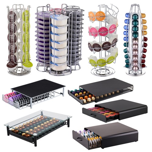 Chrome revolving coffee pod - chrome,